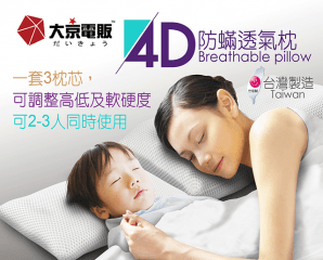 大京電販4D三枕芯防蟎枕