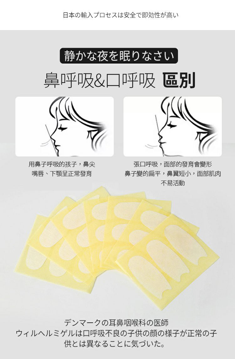 日本熱銷防打呼止鼾貼 21枚/包(3枚/張,7張/包)