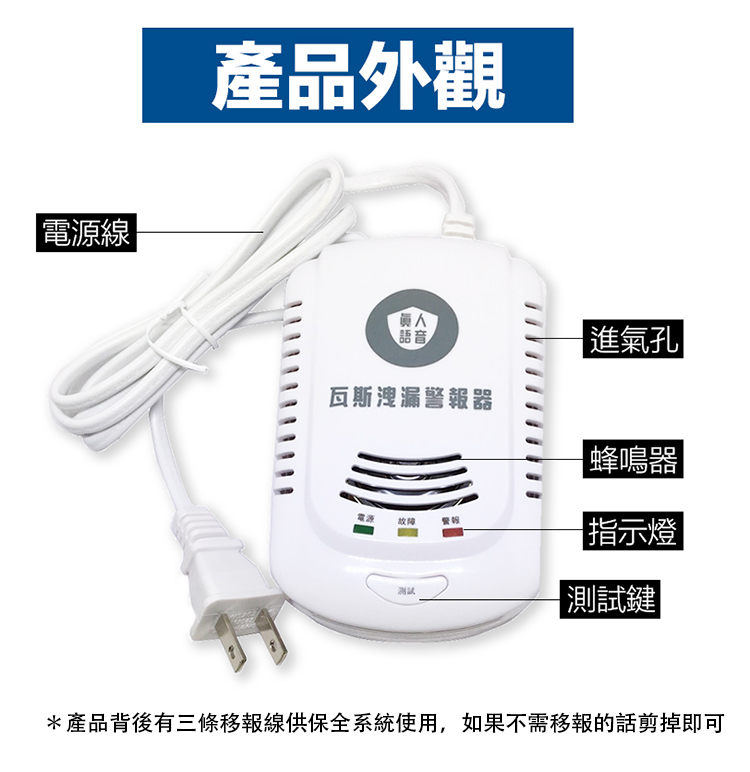 【防災專家】國台語音型瓦斯洩漏警報器
