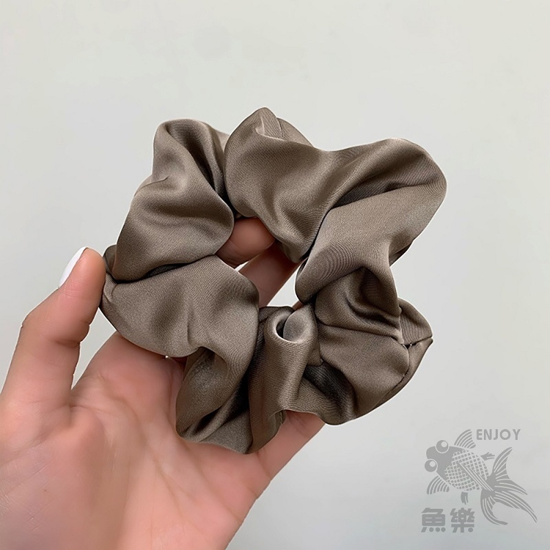 法式綢緞輕柔優雅風髮圈 髮飾 1組5入