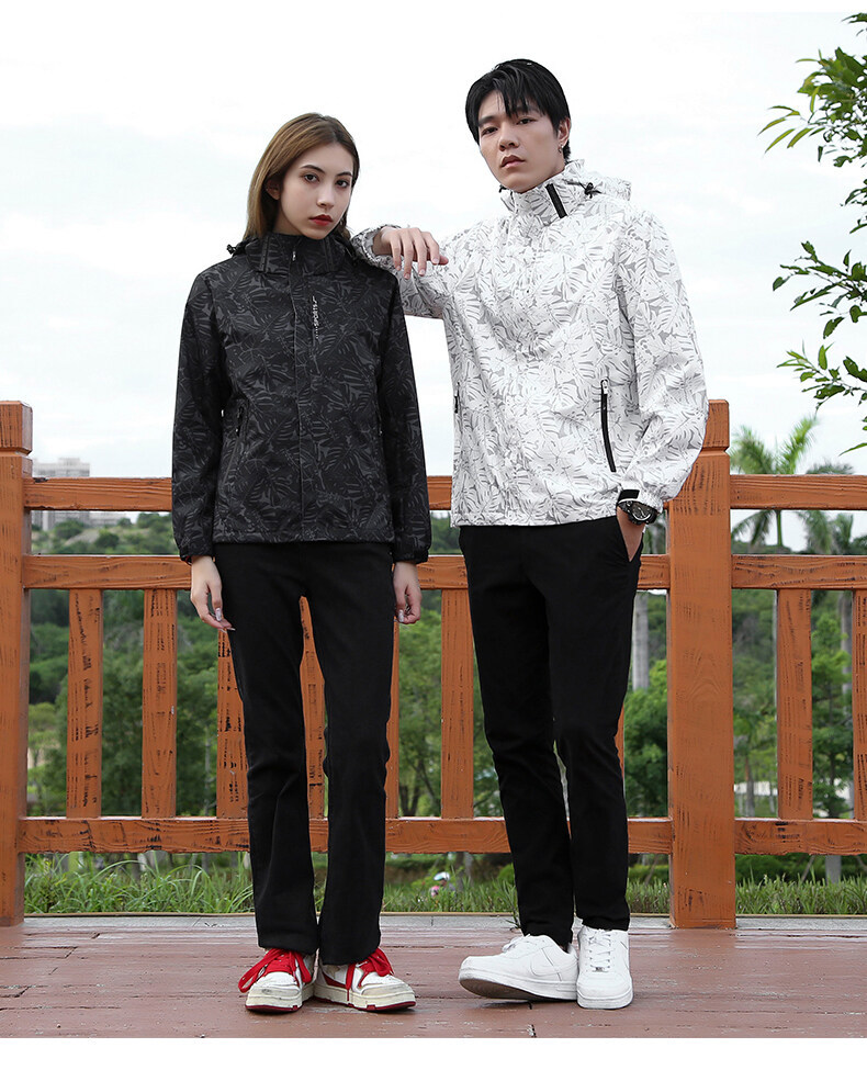 高質感機能男女款迷彩秋冬連帽防風保暖衝鋒外套 L-5XL 多色可選