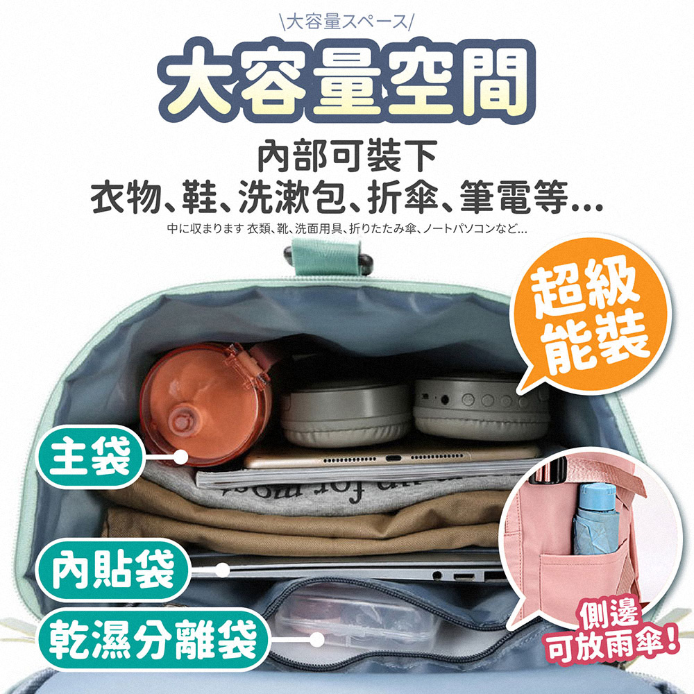 大容量旅行雙肩包 後背包 健身包 行李袋 旅行袋