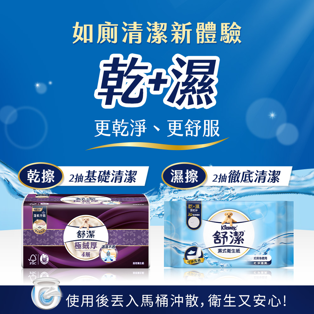 舒潔 極絨厚抽取衛生紙60抽x8包x6串/箱