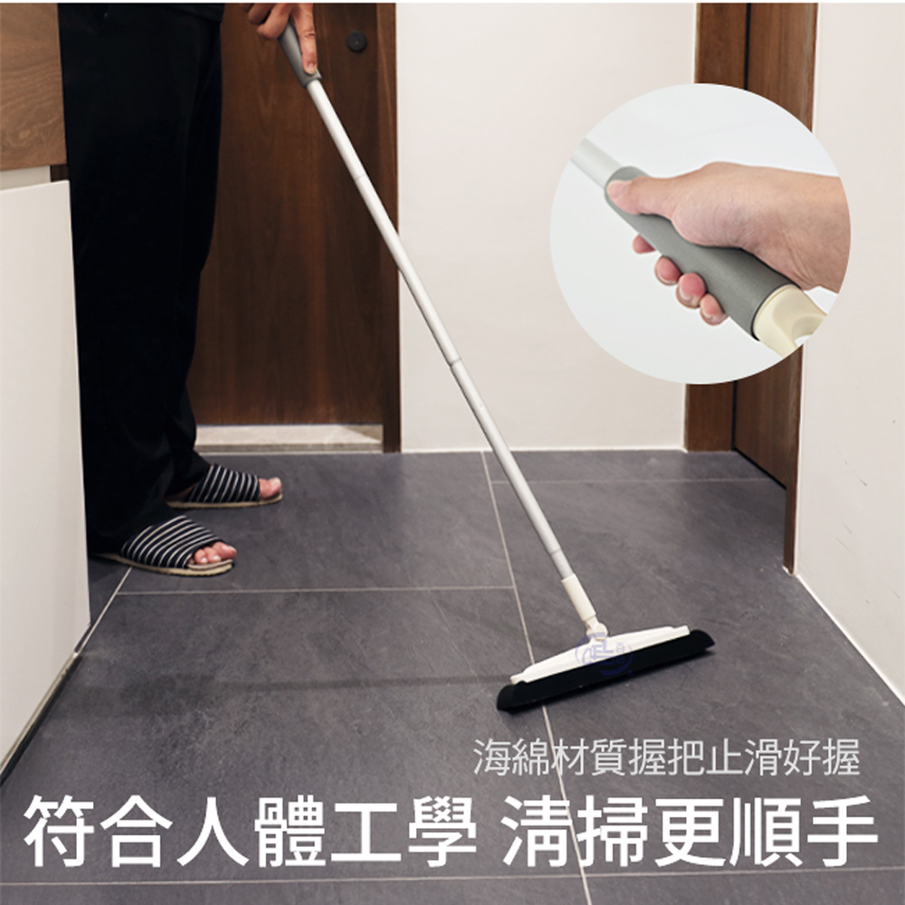 【百鈴】髒會滅輕巧無塵淨淨掃+補充替換頭x1(海綿掃把/柔頭掃把/無毛掃把/居家掃具/清潔小工具/毛髮灰塵清潔)