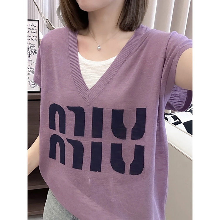 夏季新款v領上衣