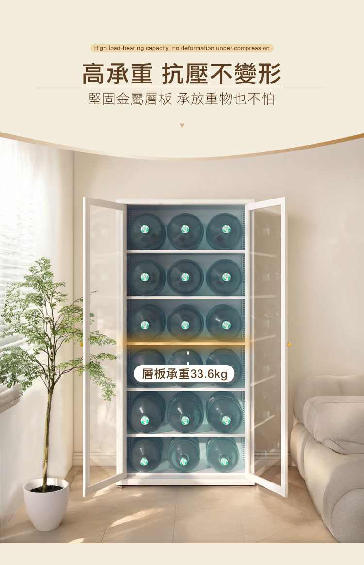 【ANDYMAY2】OH-K124 鋼鐵職人碳鋼簡約耐重收納櫃-40寬單門/70寬雙門-180CM落地