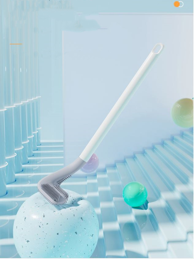 無死角高爾夫矽膠馬桶刷-無底座