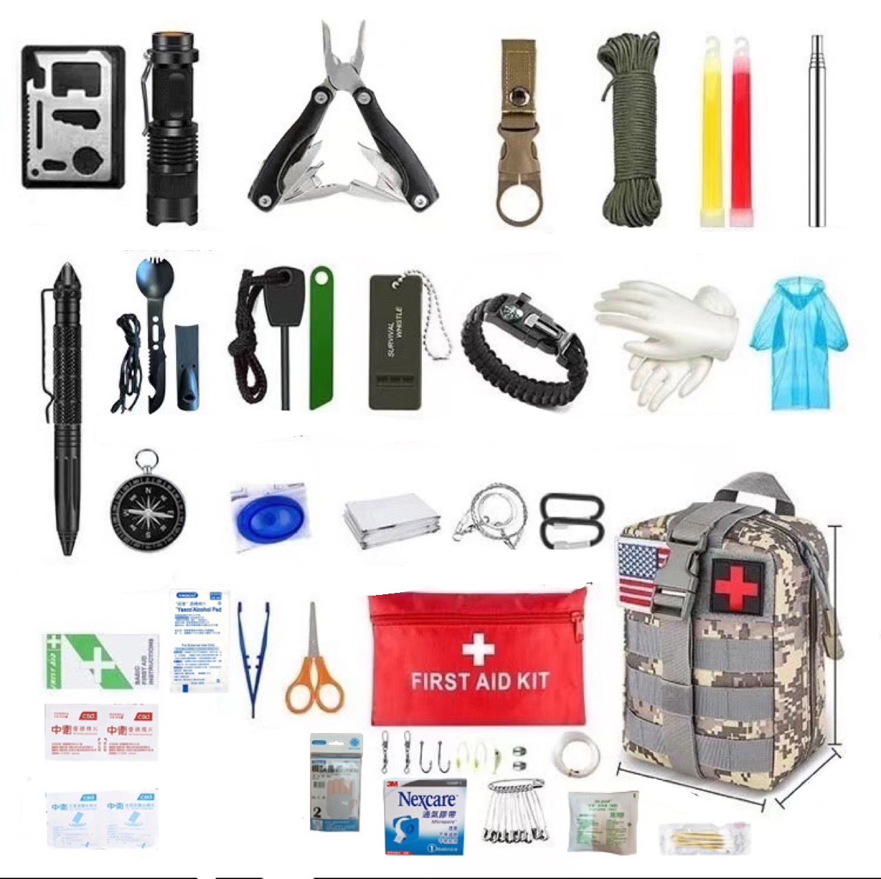 避難包 20合1 地震 颱風 淹水 山難 地震逃生包 避難包 防災包 求生 保暖毯 緊急照明 地震包 地震避難