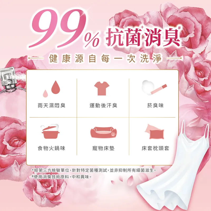 AMAZE 法國植萃衣物香氛豆 1瓶450ml+2個補充包350ml (玫瑰淡香水/海洋中性白麝香可選)