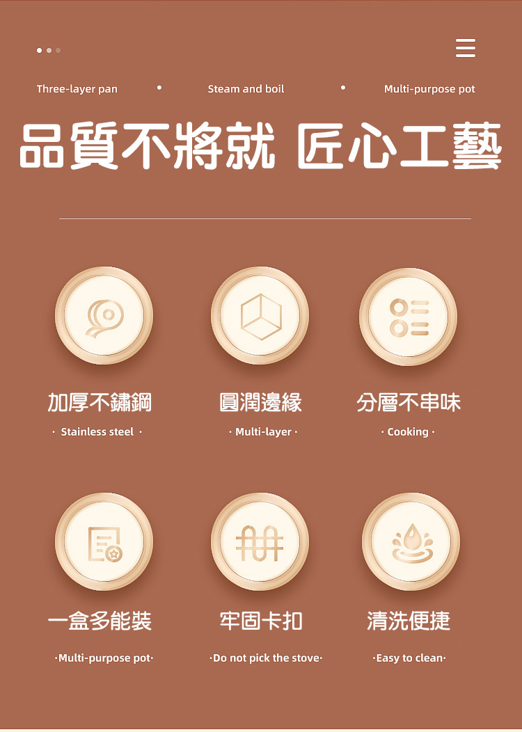 加厚不鏽鋼分層保溫便當盒