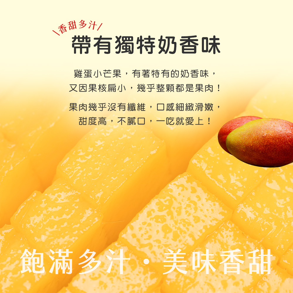 【雪莉朵辣嚴選】雞蛋小芒果 2.5公斤/箱