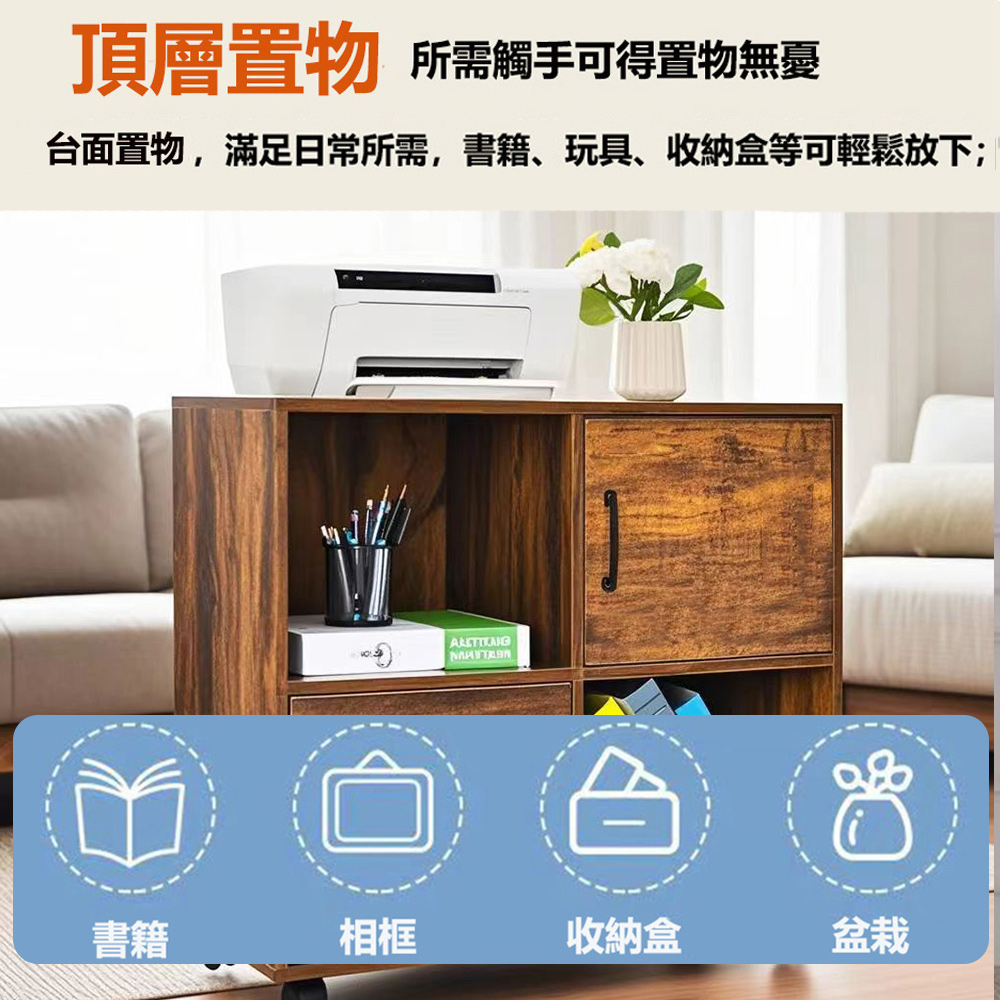 【E家工廠】文件櫃 辦公室移動文件櫃 資料櫃子 抽屜儲物收納 檔案櫃 資料櫃 書櫃 收納櫃 364