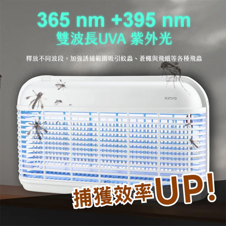 【KINYO】福利品 LED電擊式捕蚊燈(捕蚊燈 滅蚊燈 驅蚊燈 電擊式捕蚊燈/KL-8121)