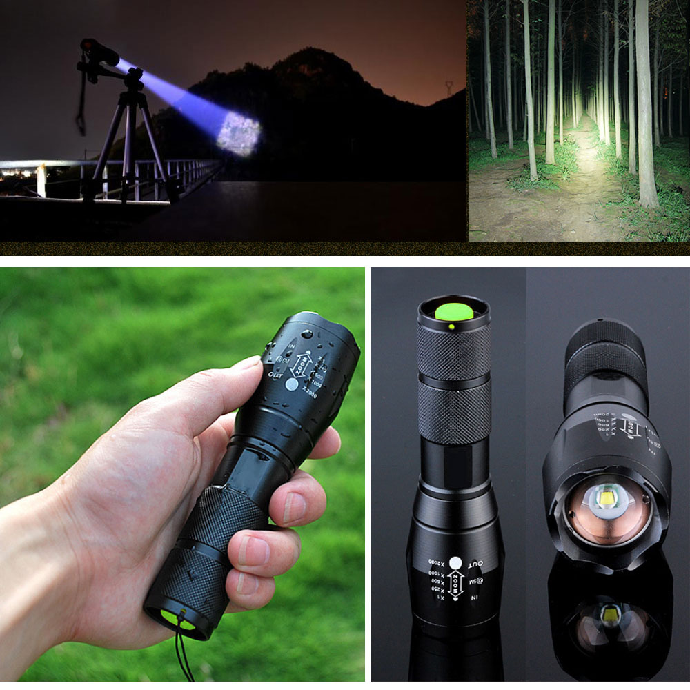 L2防身強光變焦手電筒套組