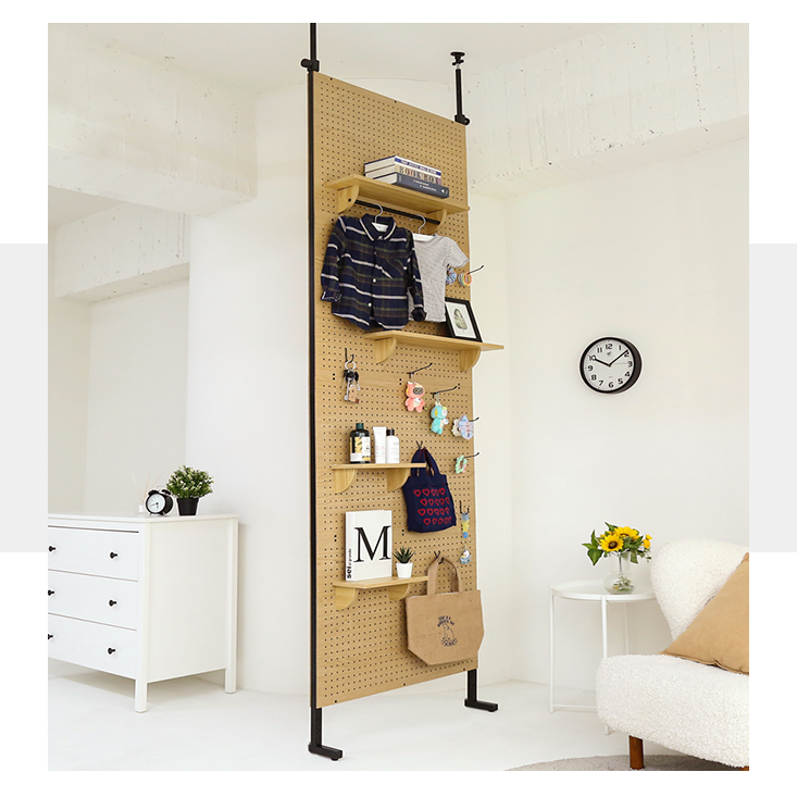 寬80加高全幅式頂天立地洞洞板x頂天立地架收納架 收納架 層架 架子 玄關架