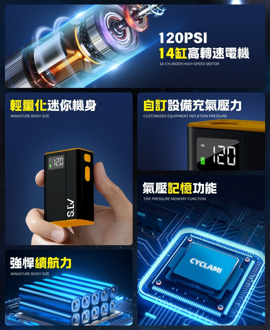 ATS 迷你型 電動打氣機 通用美嘴法嘴 汽車打氣 輪胎打氣 充飽即停 打氣機 充氣機 電動充氣機 充氣泵