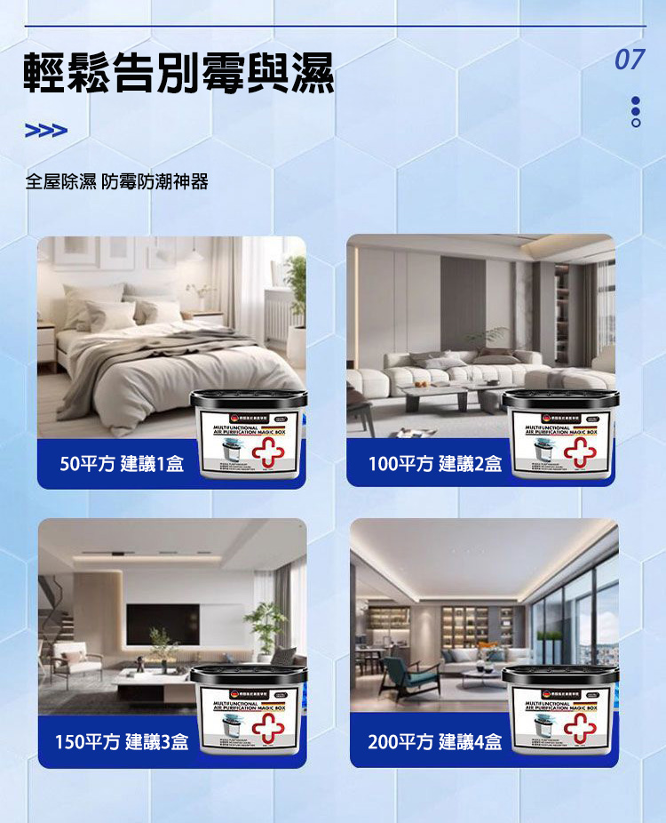 持久除塵除濕多功能清潔凈化魔盒