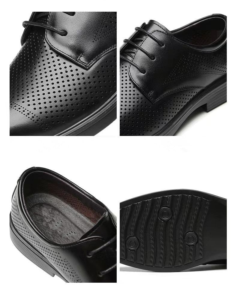 新男士主義春夏季清爽透氣不悶商務休閒皮鞋