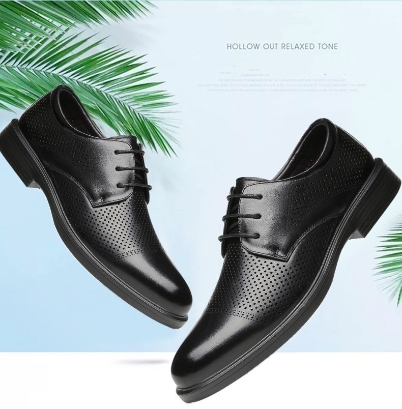 新男士主義春夏季清爽透氣不悶商務休閒皮鞋