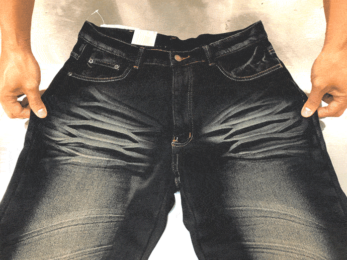 保暖加厚 內刷毛 刷白丹寧直筒牛仔長褲