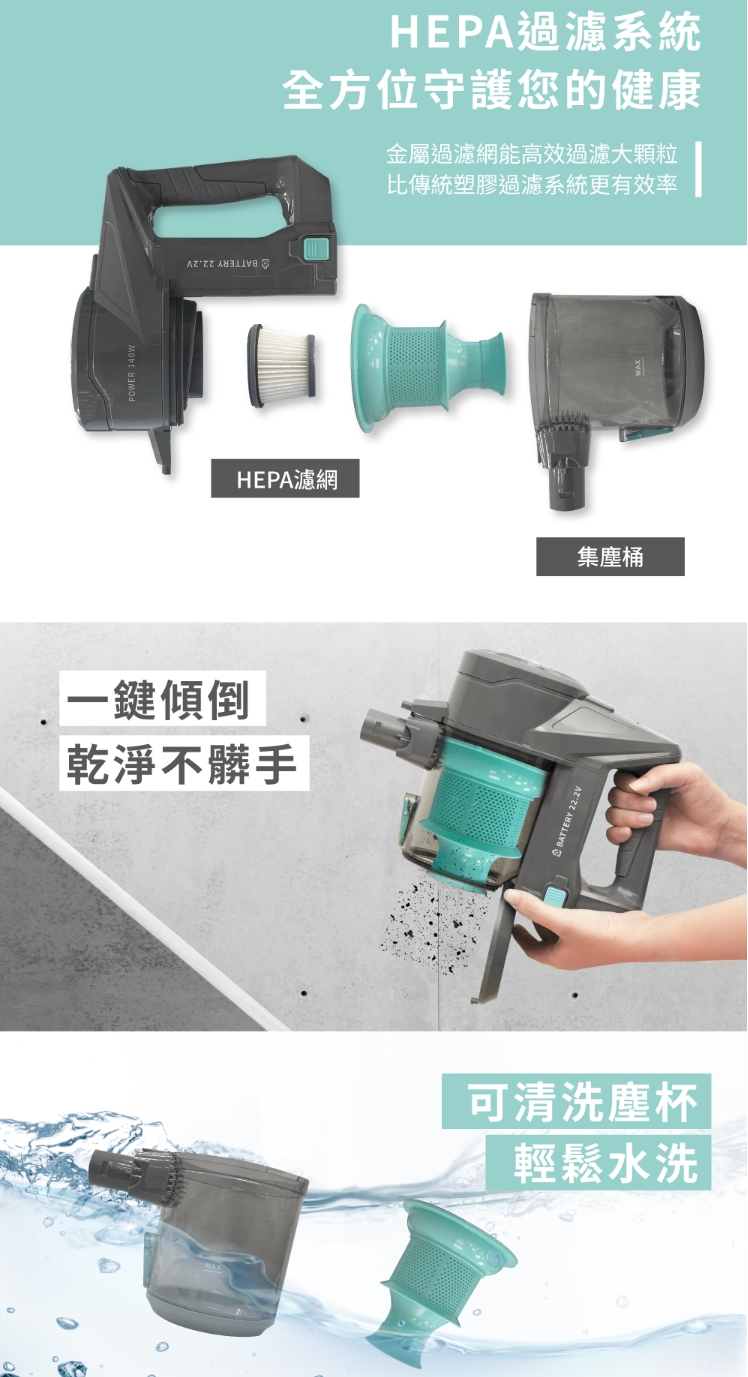 【禾聯】無線吸塵器《HVC-14UL010》手持/直立二合