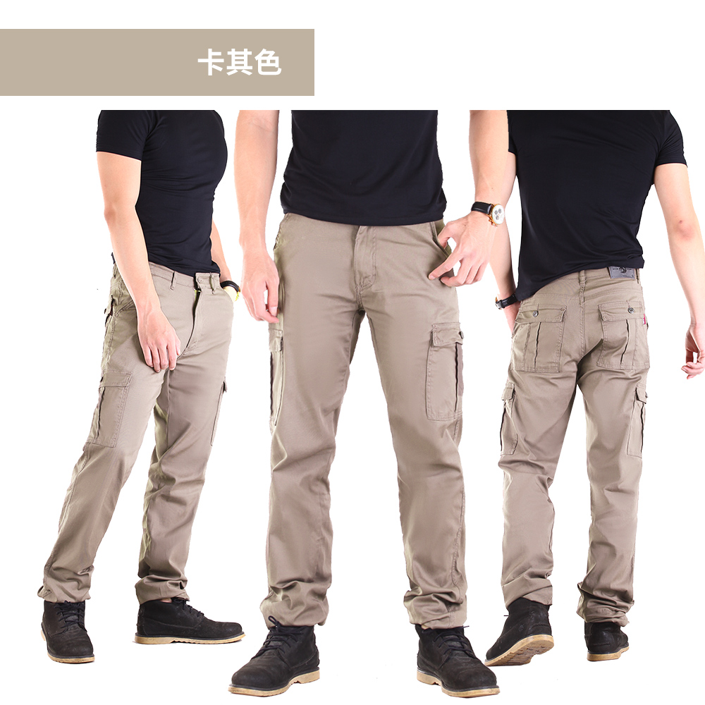 涼爽薄款 高彈力 大側袋 工作褲 長褲 兩色