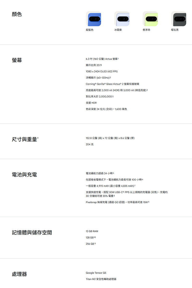 Google Pixel 10 (12G/256G) 6.3吋 智慧手機-贈空壓殼+鋼化保貼+25W雙孔快充頭+掛繩+韓版包+指環支架+噴劑