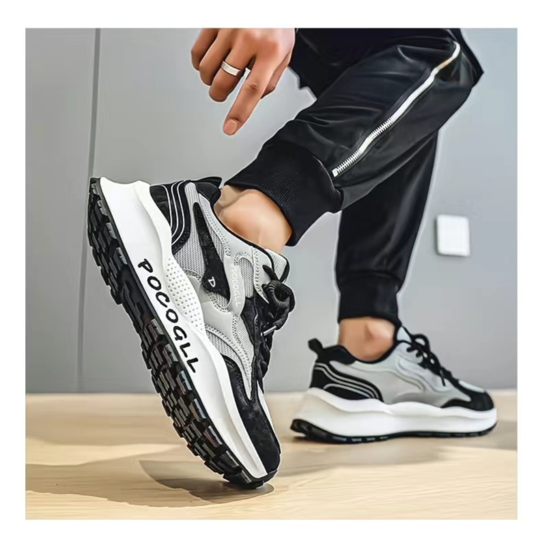 夏季透氣防臭港風復古老貼爹潮男鞋