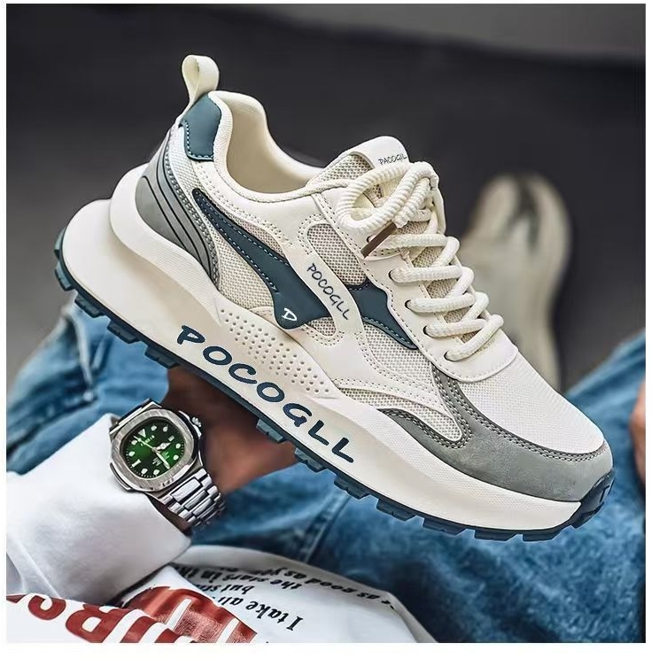 夏季透氣防臭港風復古老貼爹潮男鞋