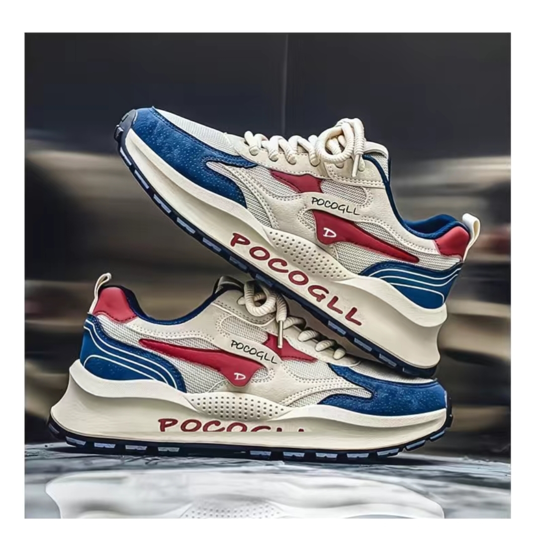 夏季透氣防臭港風復古老貼爹潮男鞋