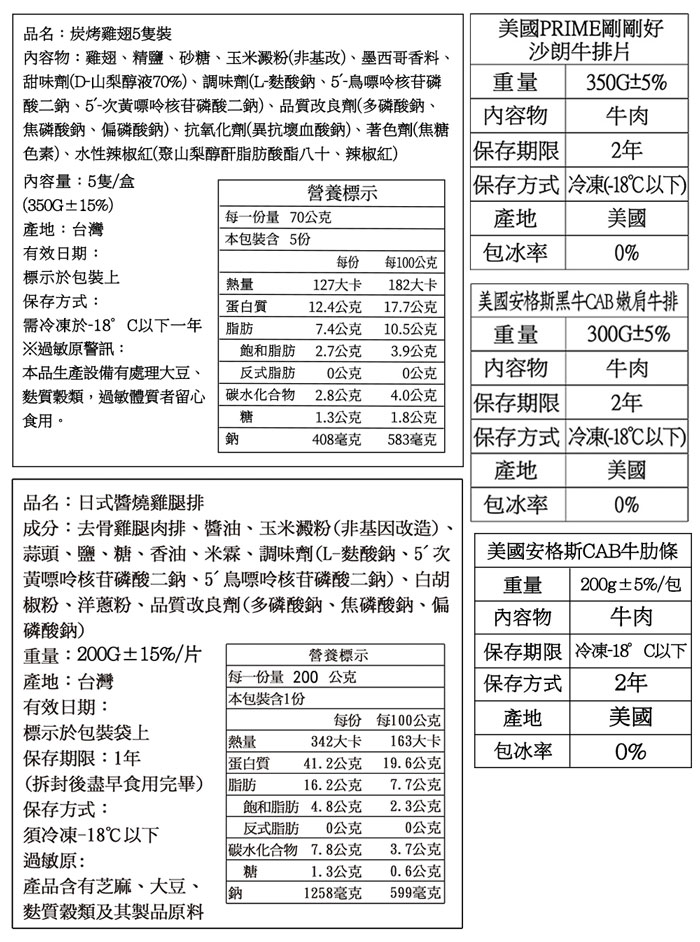 【築地一番鮮】中秋烤肉海陸14件派對(約6-10人份/約4kg)