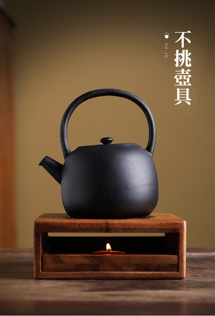 竹製胡桃色溫茶暖茶器