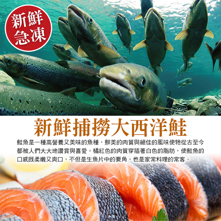 【賀鮮生】挪威鮮嫩鱒鮭厚片(420g/片)