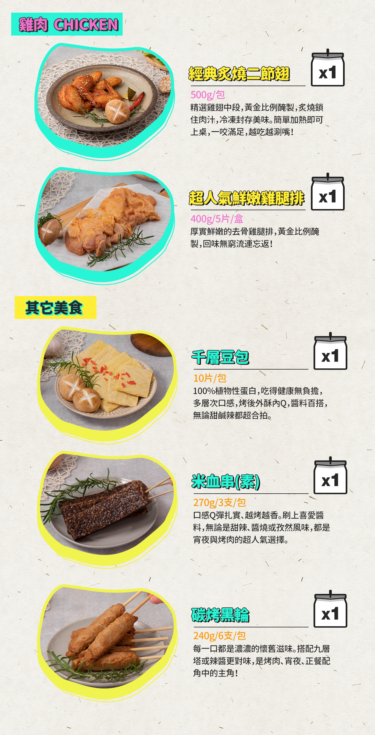 【巧食家】中秋烤肉 - 經濟套餐10件組 (4-5人份)