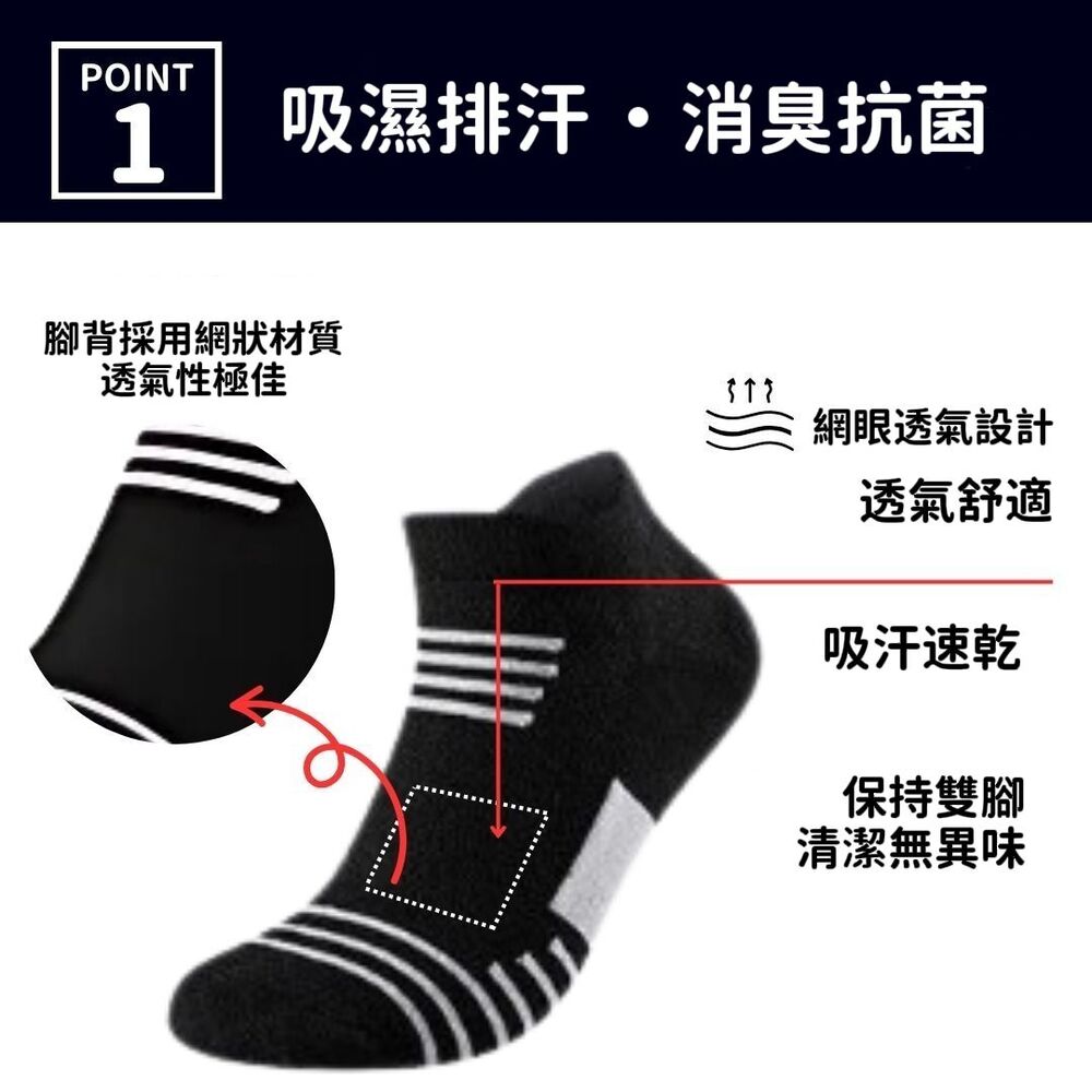 【動戰神】戰神風短筒運動襪 吸濕速乾 抗菌防臭