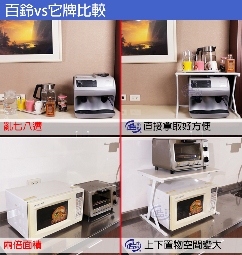 【百鈴】卡豪收高質感超耐重雙層置物架