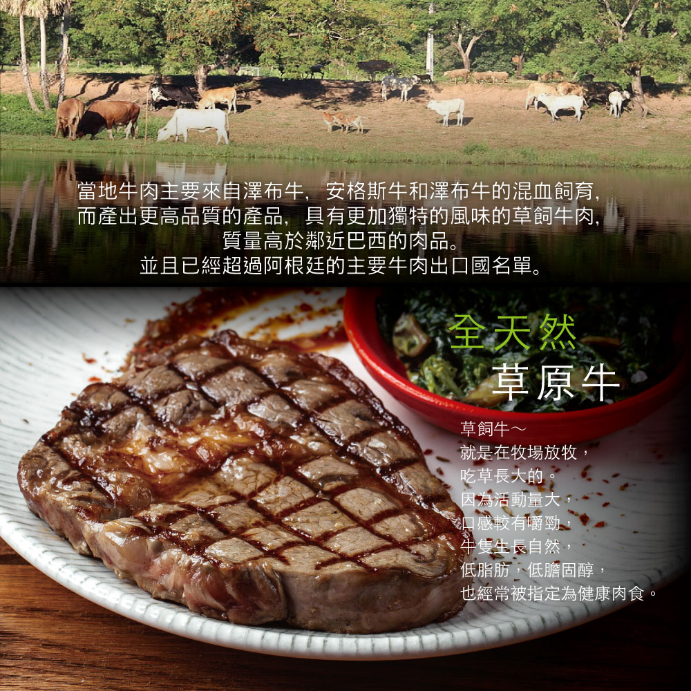 豪鮮牛肉 南美厚切草原之心全天然肋眼牛排 200g