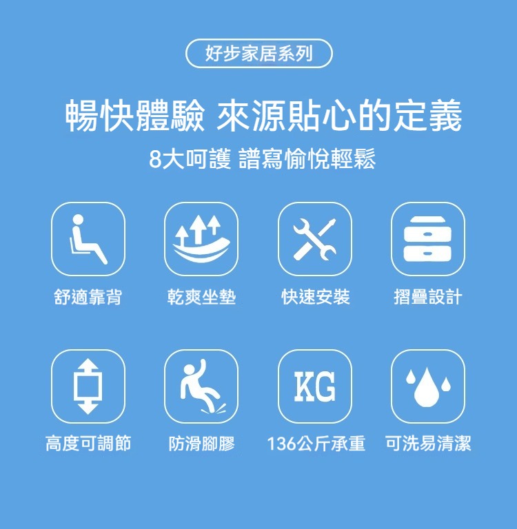 可折疊收納靠背款洗澡椅 浴室 老人 孕婦 收納