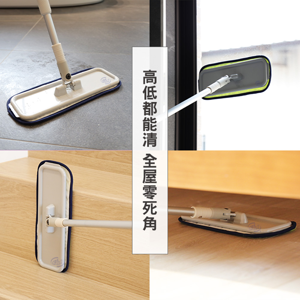 【百鈴】髒會滅無塵拖把-1桿1板5布