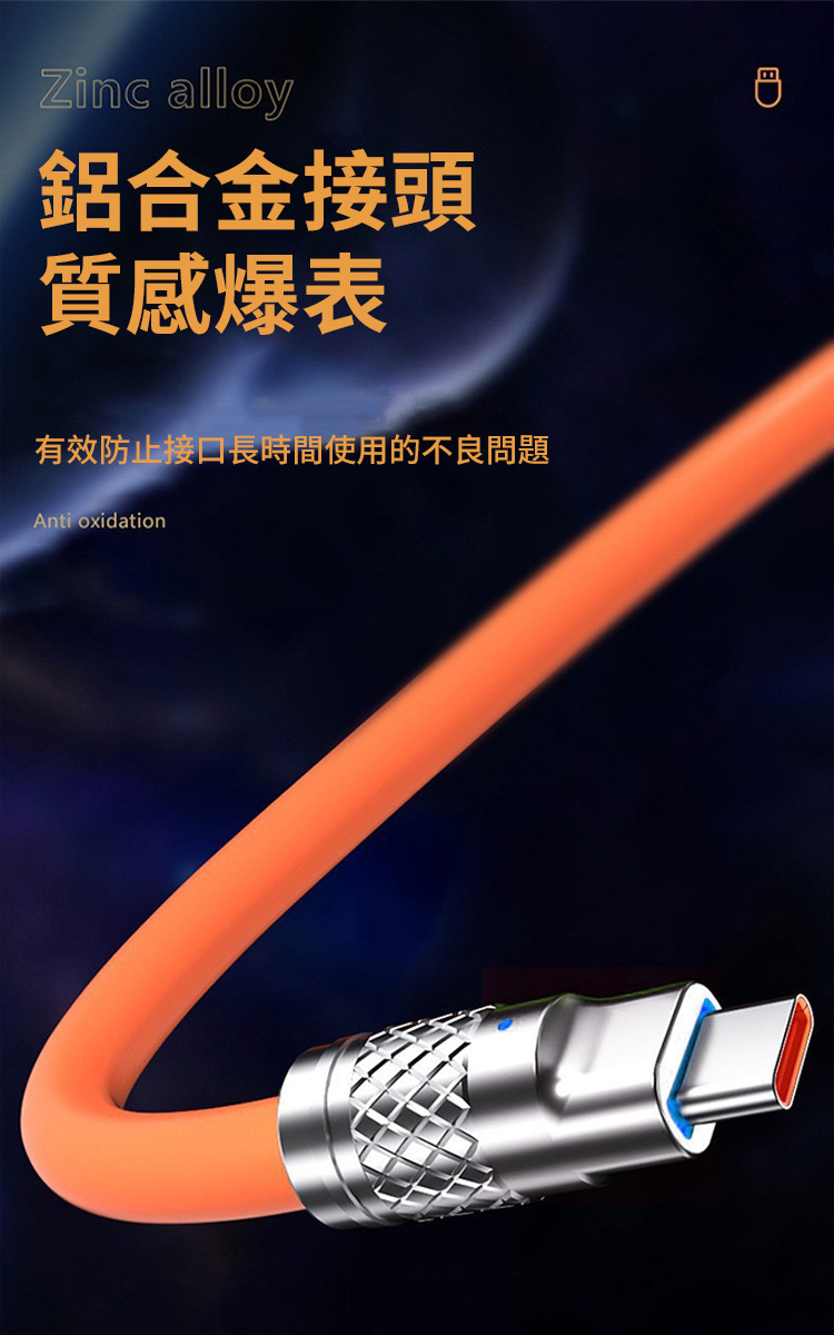 120W快充3合1充電線-1.2米