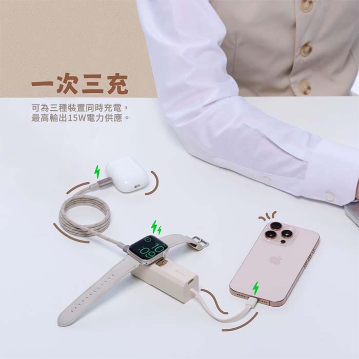 【亞果元素】VIONTA P5 Pro 五合一口袋型行動電源5000mAh (有標示Wh/可上飛機)