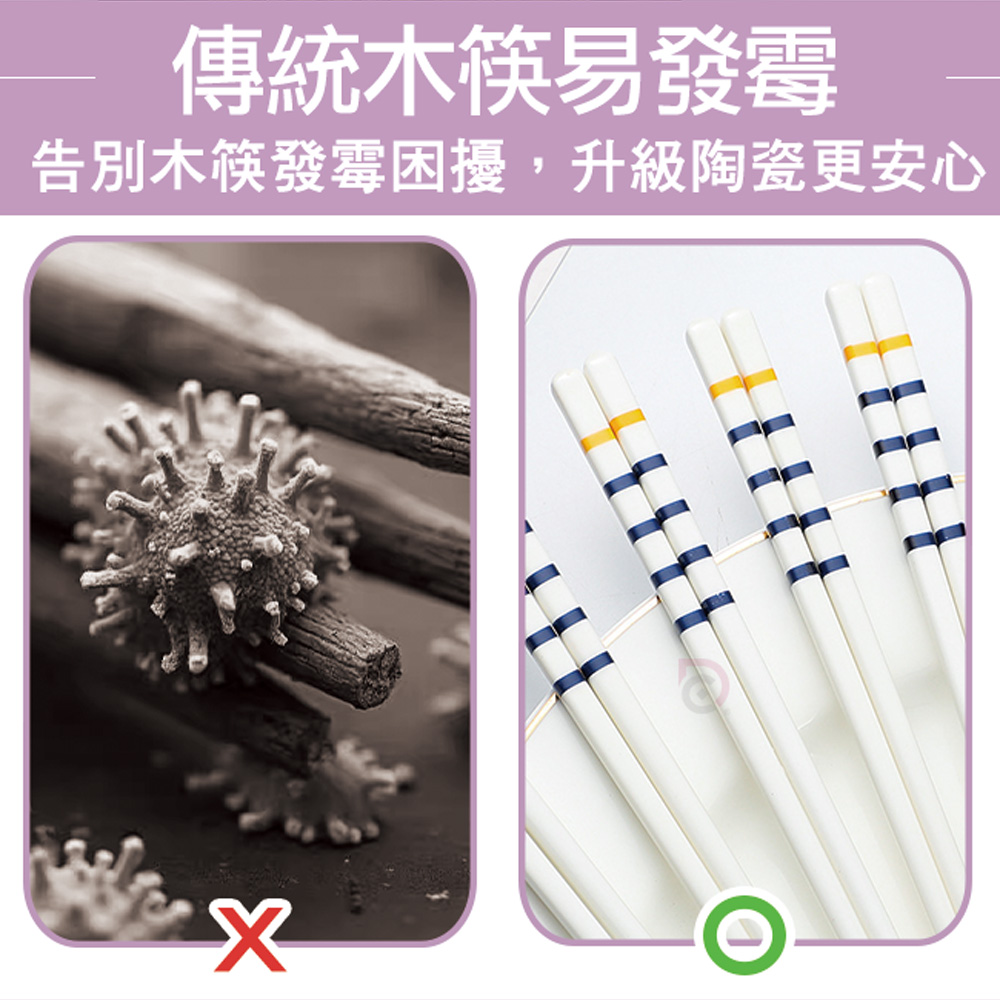 【德昌】似水條紋陶瓷筷