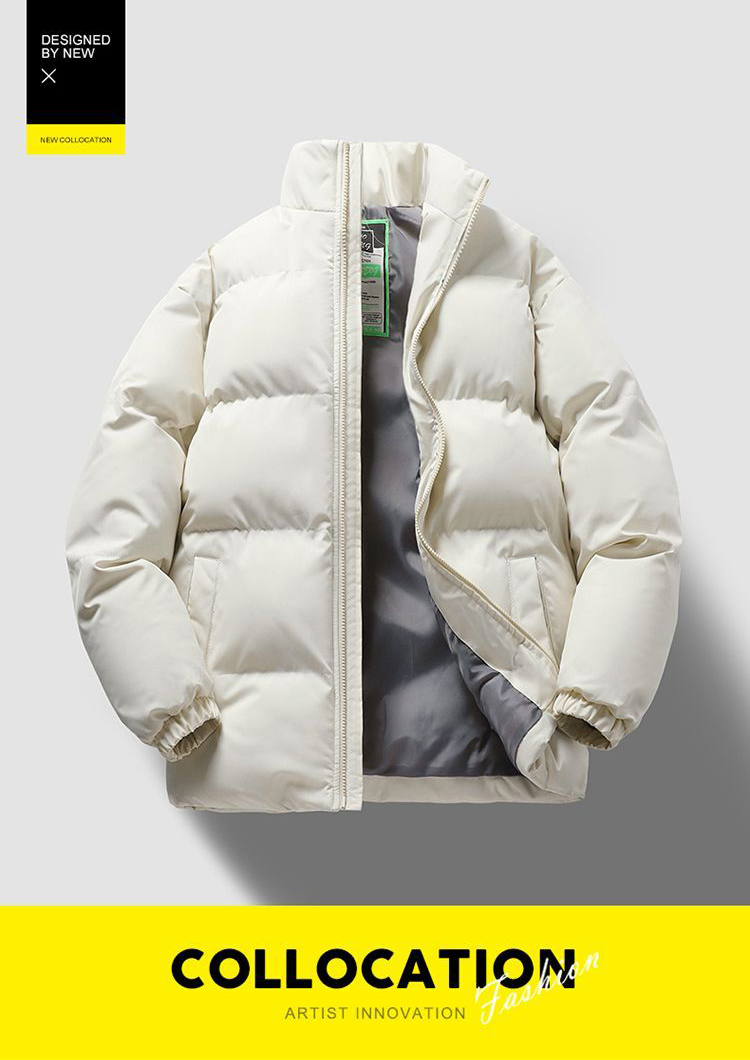 情侶款寬鬆立領冬季保暖外套