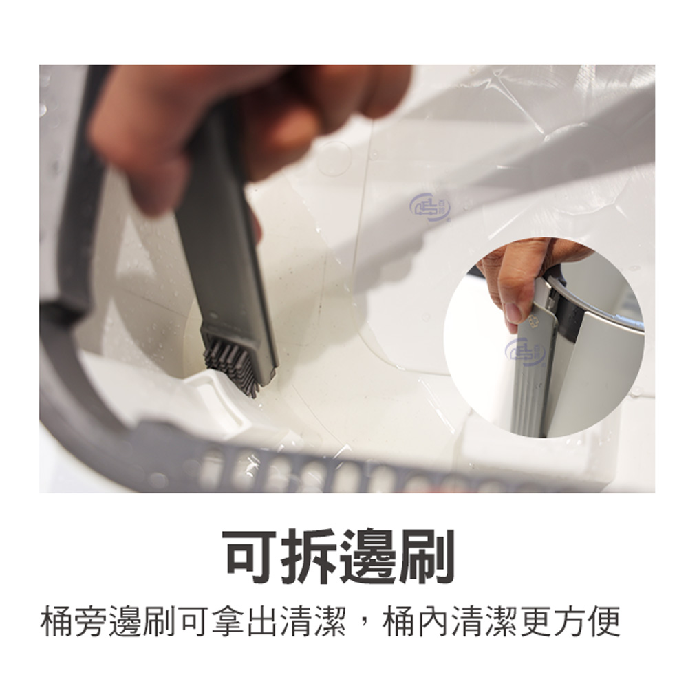 【百鈴】易指神脫手壓旋轉淨汙分離拖把組