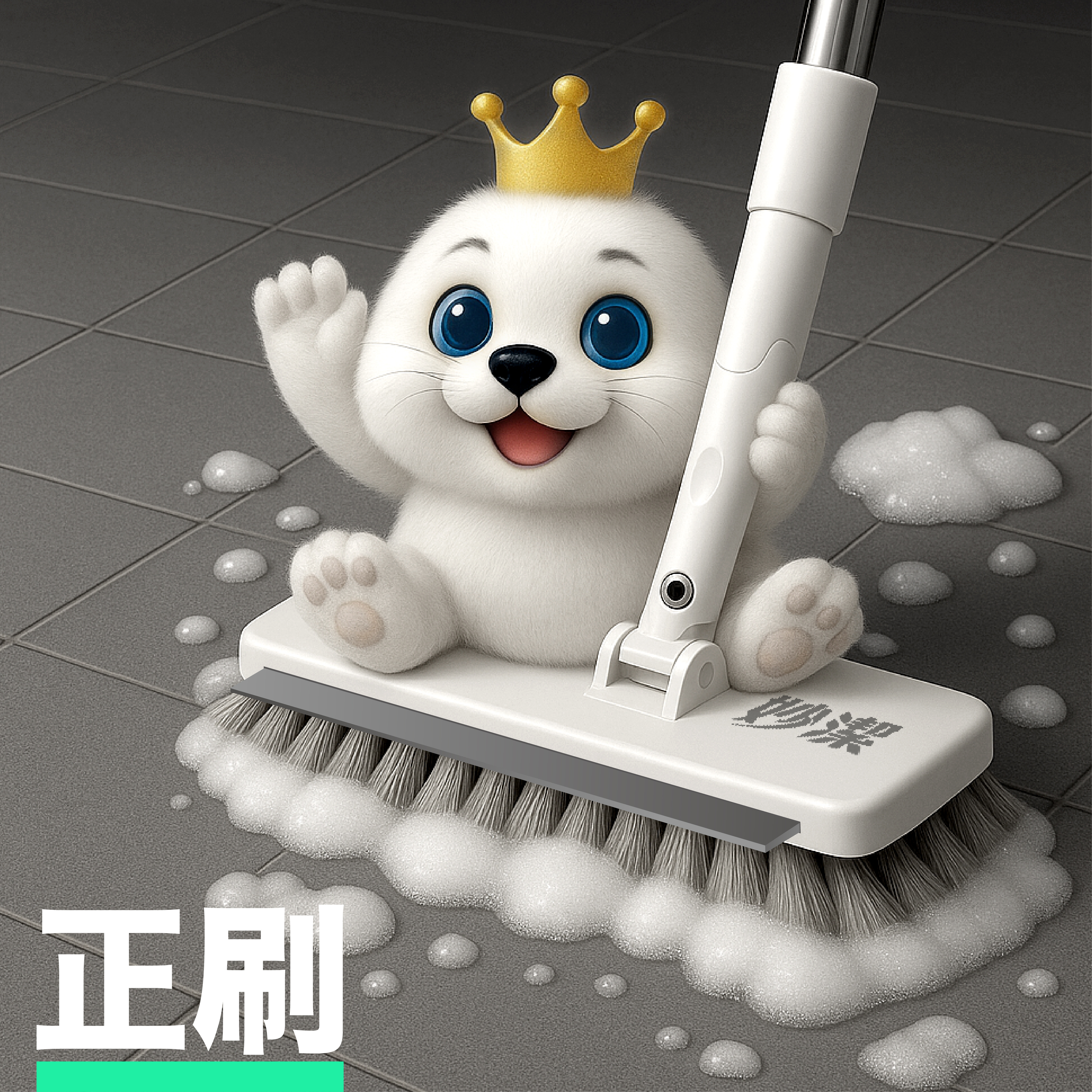 【妙潔】刷刮王多功能地板刷 (刮刷兩用/三節長桿自由組裝)