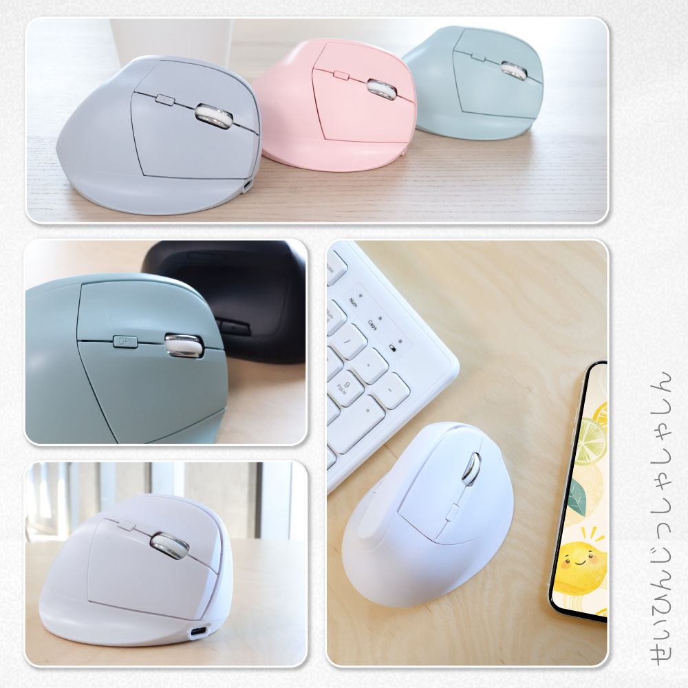 【DTAudio聆翔】人體工學.無線靜音垂直滑鼠|62°黃金傾角、超長續航