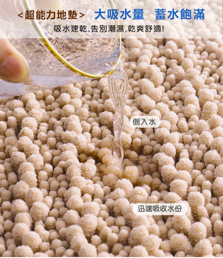 超細纖維長毛吸水地墊(加厚款)40x60cm
