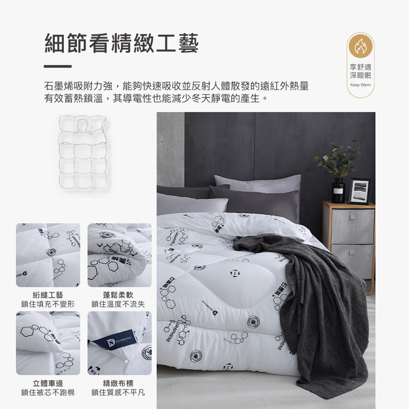 【BEST】台灣製造石墨烯系列 天絲保暖被 水鳥被 發熱羊毛被 四季被 8x7尺保暖被 冬被 多款任選 贈行李箱吊牌 1入