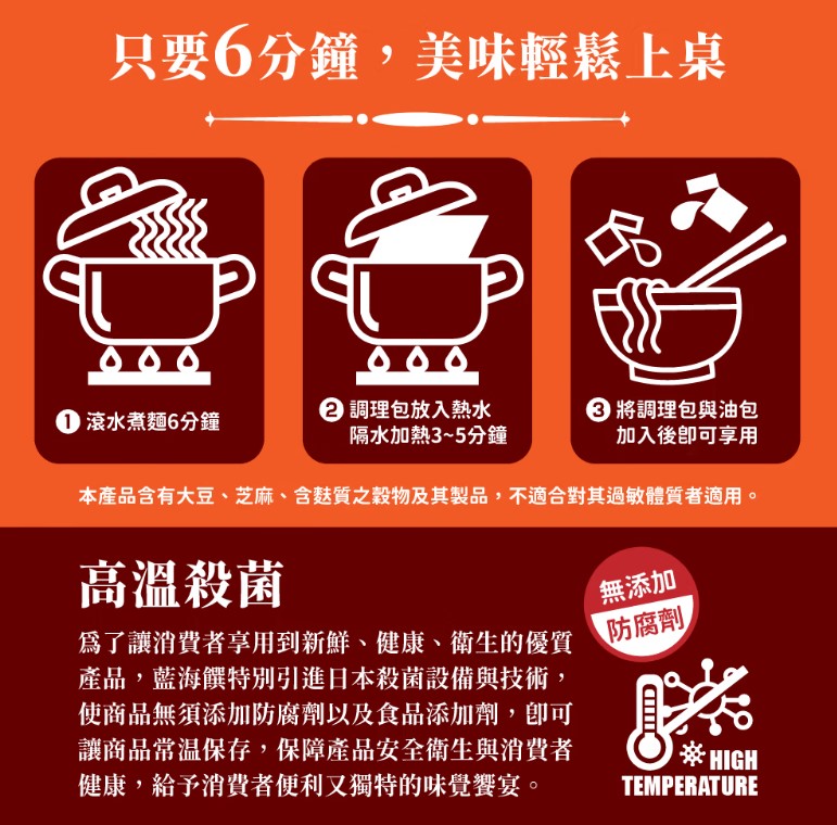 1111 雙11 藍海饌系列 紅燒牛肉麵 清燉牛肉麵 番茄牛肉麵 紅燒排骨麵