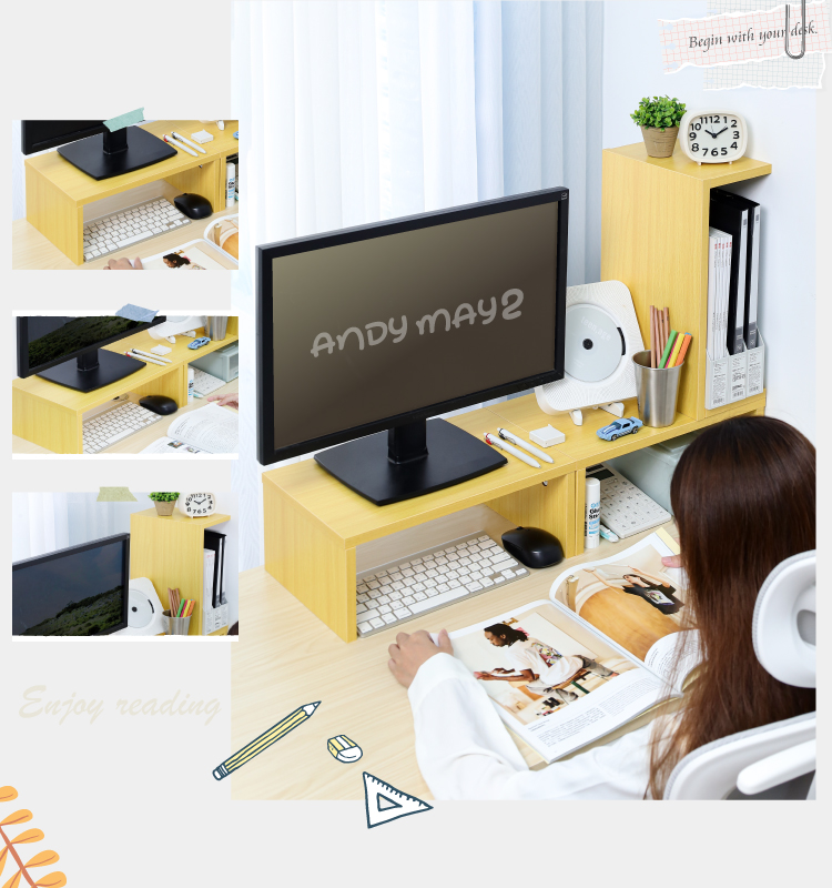 【ANDYMAY2】阿姆斯(ㄇ型)桌上型螢幕架(OH-N100)